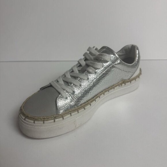 Free People Women’s Scotty Sneaker Silver EU38 M US8 - Picture 2 of 6